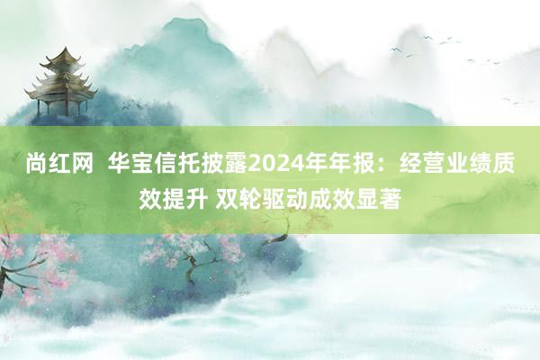 尚红网  华宝信托披露2024年年报：经营业绩质效提升 双轮驱动成效显著