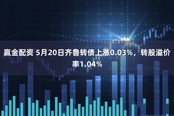 赢金配资 5月20日齐鲁转债上涨0.03%，转股溢价率1.04%